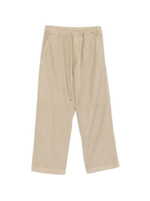drawstring-waistband trousers by HAIKURE