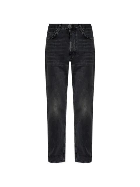 five-pocket buttoned jeans by HAIKURE
