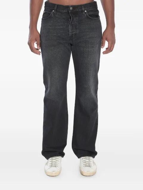 five-pockets buttoned bootcut jeans by HAIKURE