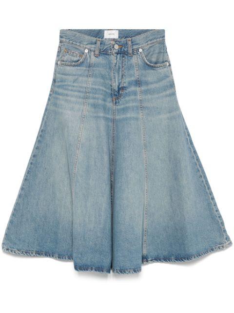 flared midi skirt by HAIKURE