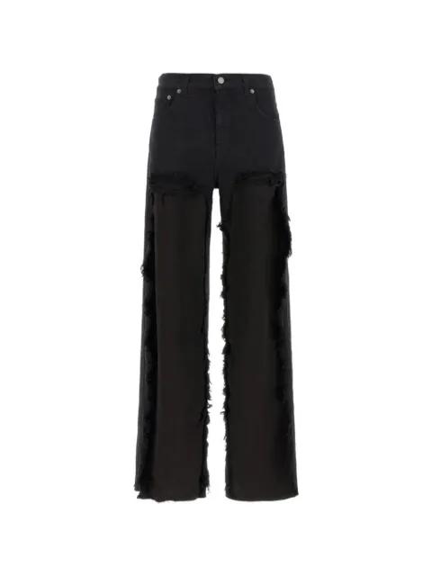frayed distressed jeans by HAIKURE