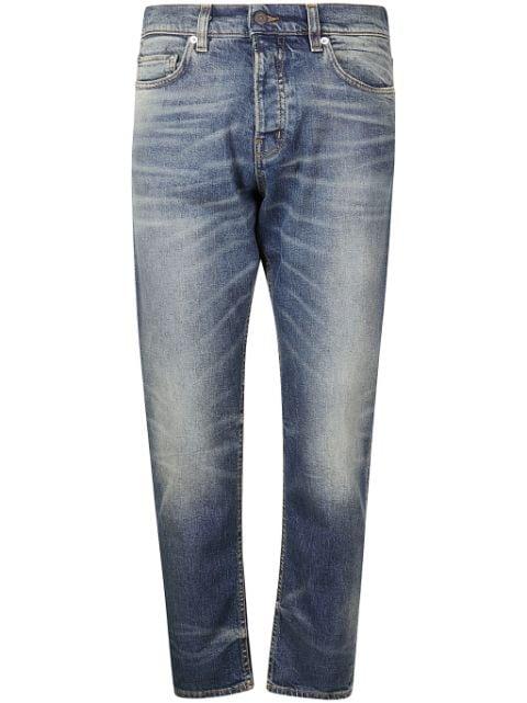 logo-appliqué slim-fit jeans by HAIKURE