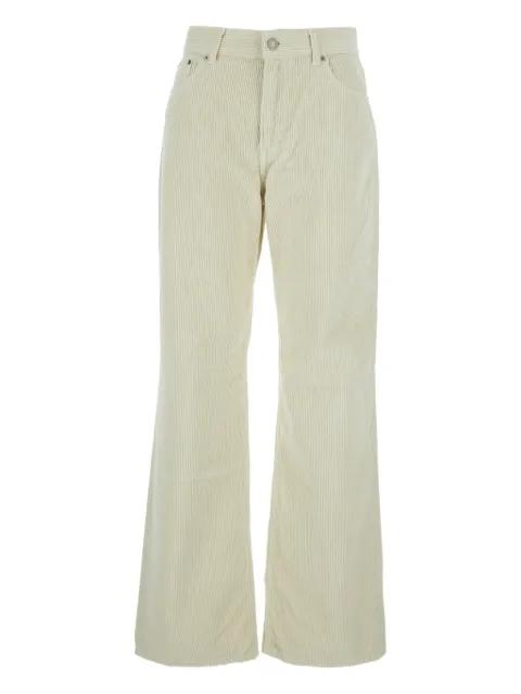 logo patch corduroy trousers by HAIKURE