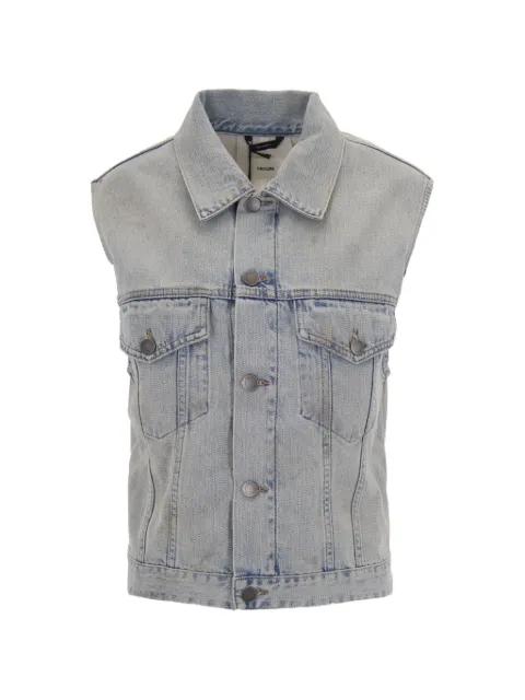 raw-cut sleeveless jacket by HAIKURE