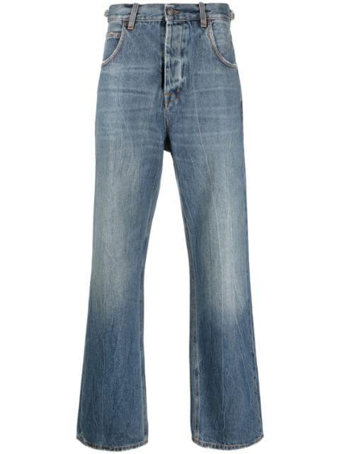 straight-leg cotton jeans by HAIKURE