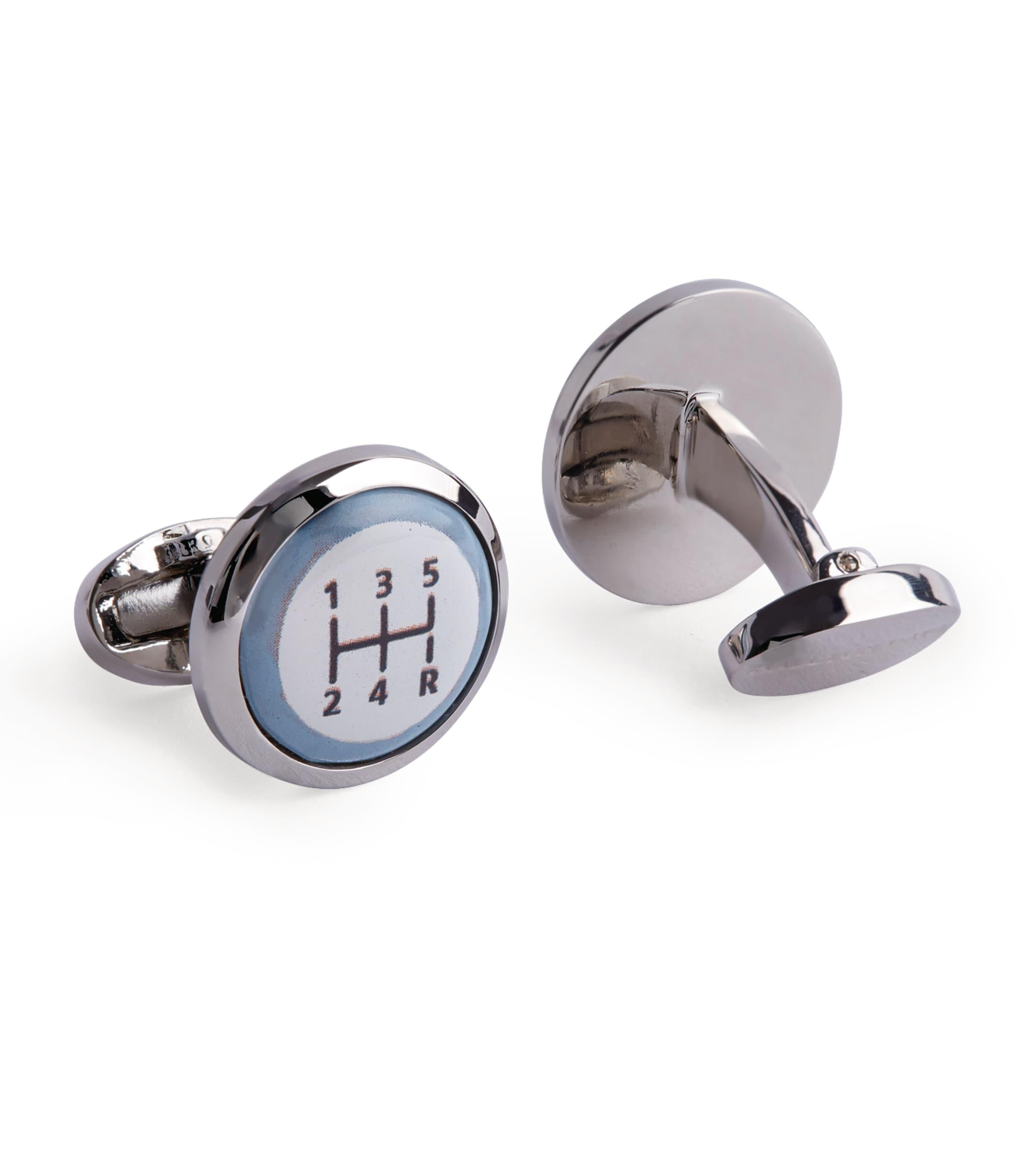 Halcyon Days Enamel Gear-Stick Cufflinks by HALCYON DAYS