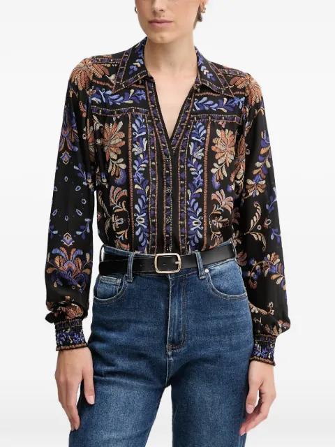 Avalynn floral-print blouse by HALE BOB