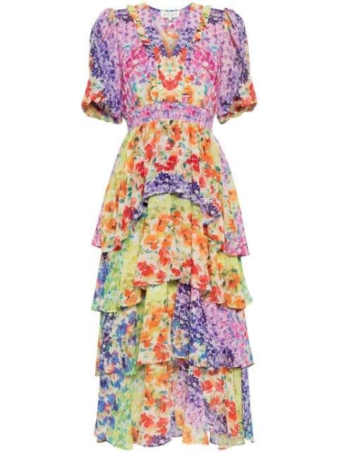 Lainey floral-print midi dress by HALE BOB