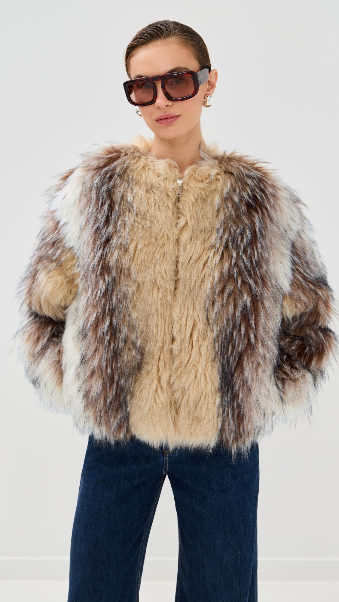 Faux Fur Bomber by HALFBOY