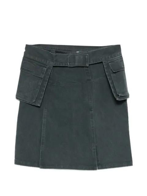 belted cargo mini skirt by HALFBOY