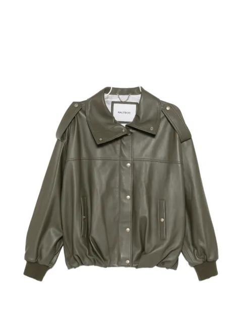 buttoned leather jacket by HALFBOY