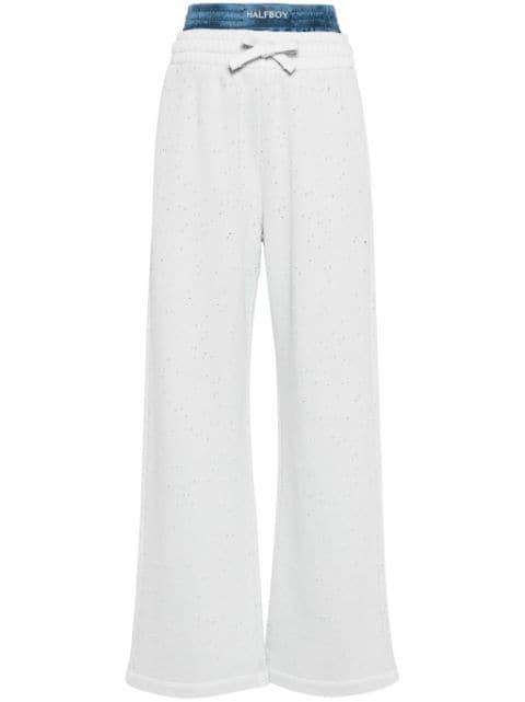layered straight-leg track pants by HALFBOY