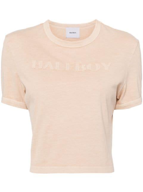 logo-patch cotton T-shirt by HALFBOY