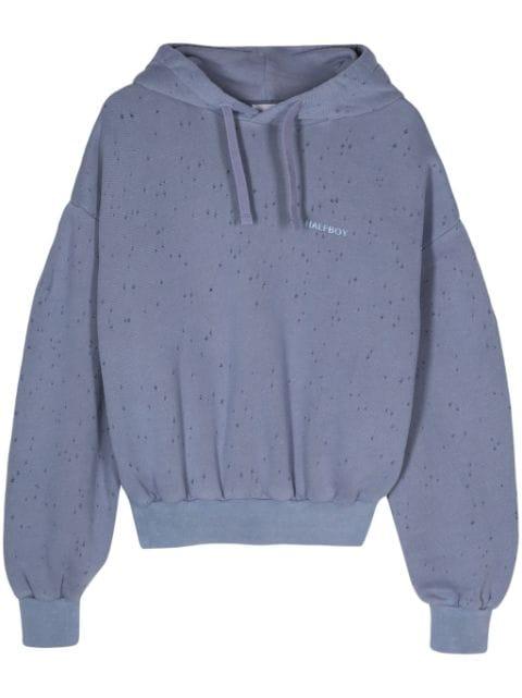 logo-print hoodie by HALFBOY