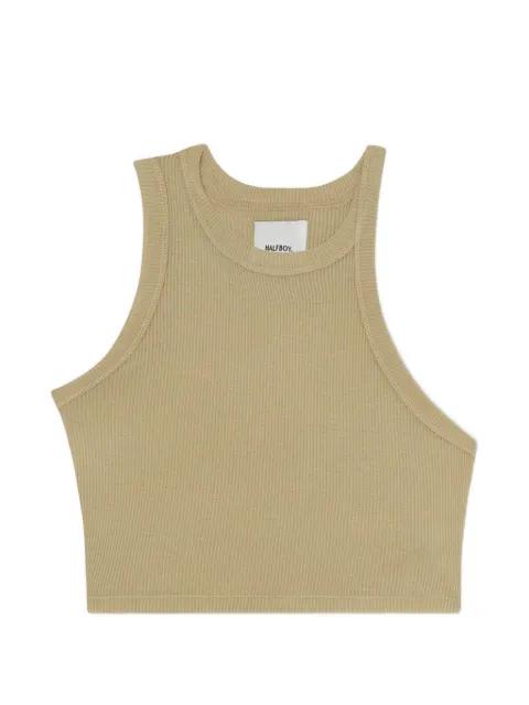 ribbed-knit crop top by HALFBOY