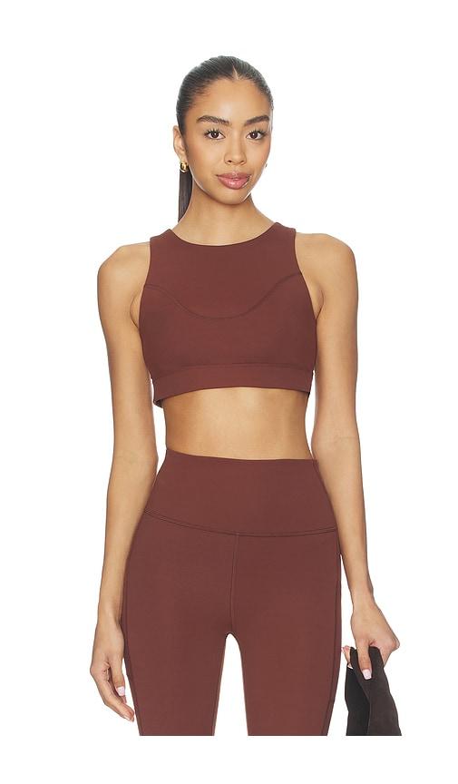 Halfdays Kara Sports Bra in Brown by HALFDAYS