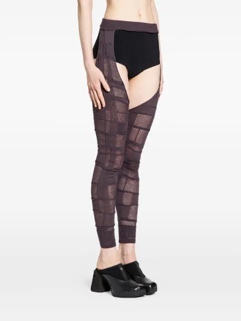 checked footless trousers by HALOS