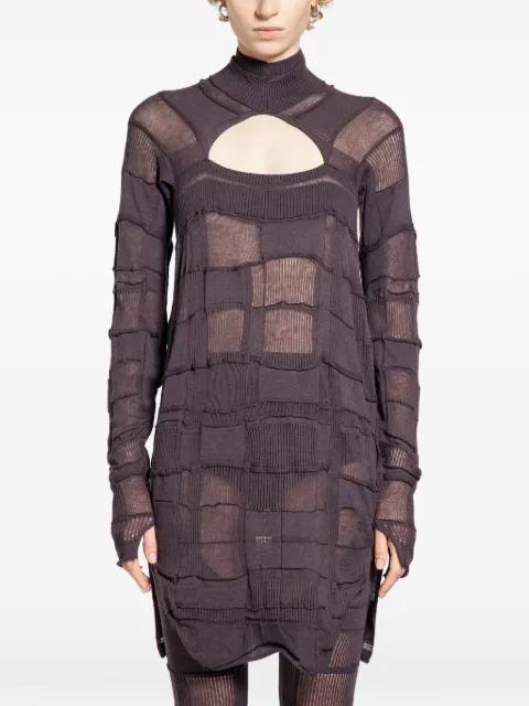 checked turtleneck sweater by HALOS