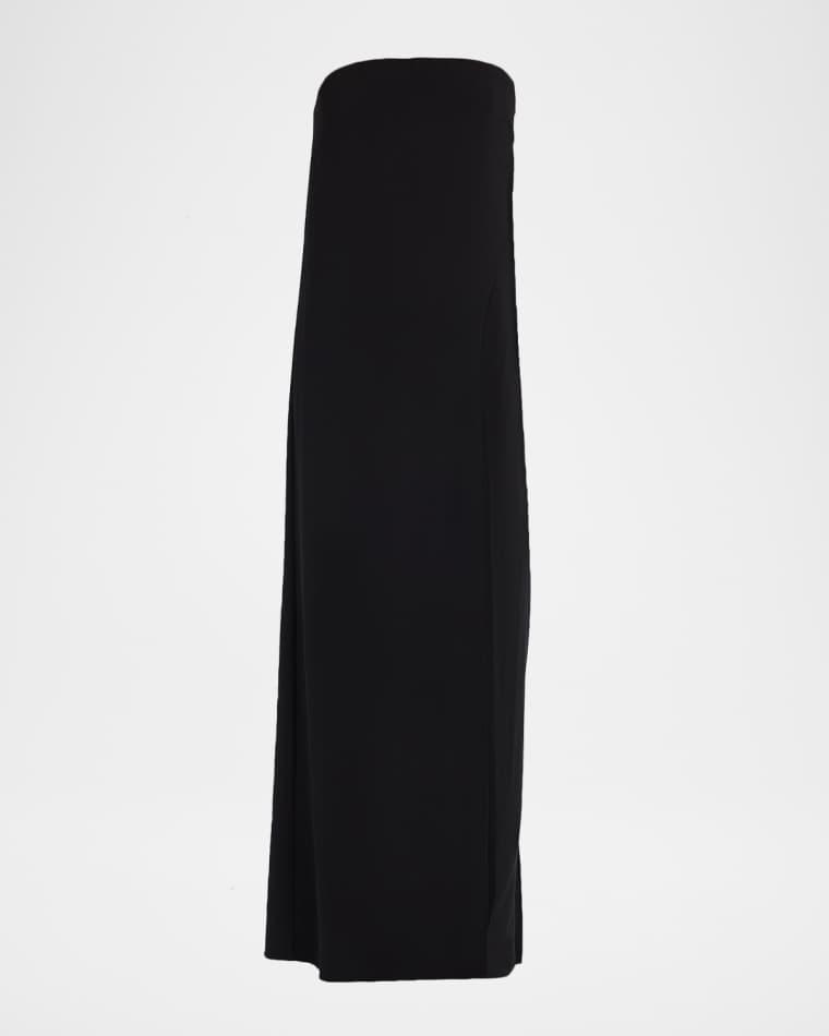 Jacqueline Layered Strapless Crepe Jumpsuit by HALSTON