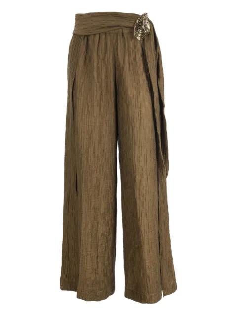 pleated ornament-embellished trousers by HAMOULET