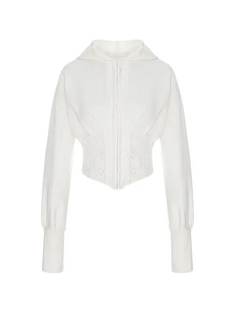 Karol lace-corset hoodie by HAMZA