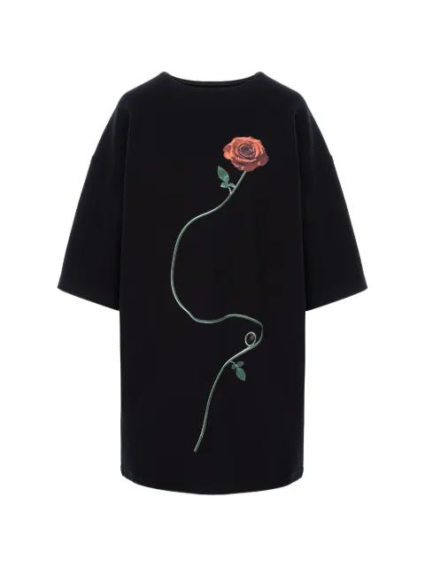 Kyoto Rose-print T-shirt dress by HAMZA