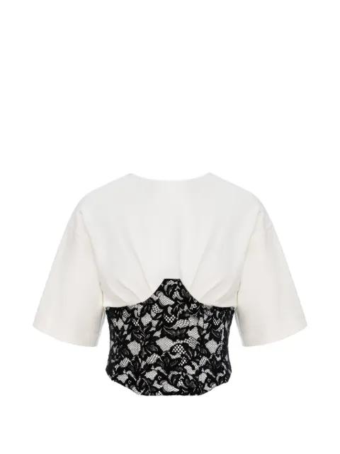 Marsilia sheer lace corset top by HAMZA