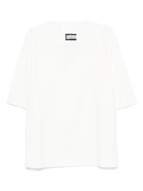 Thom raw-edge V-neck T-shirt by HAMZA