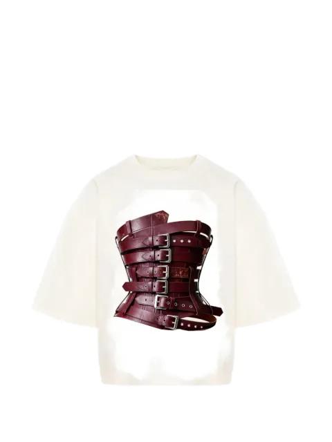 buckle-graphic T-shirt by HAMZA