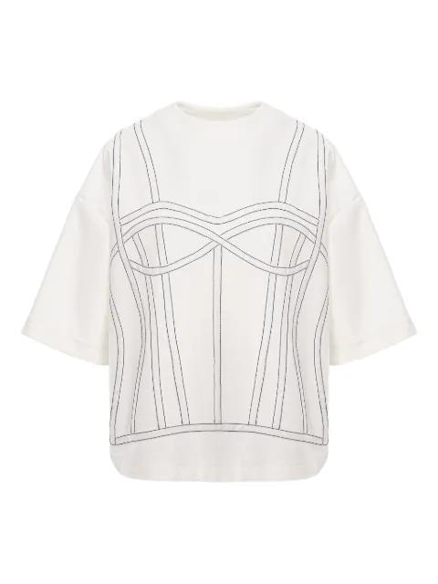 corset stitching top by HAMZA