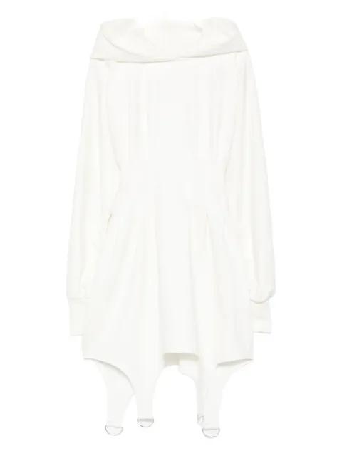 hoodied waist-cinched dress by HAMZA
