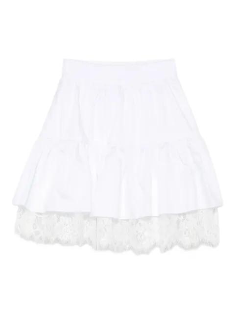 ruffled lace-trimmed mini skirt by HAMZA