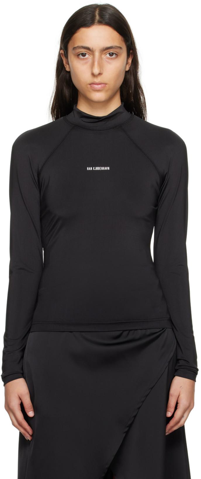 Black Raglan Turtleneck by HAN KJOBENHAVN