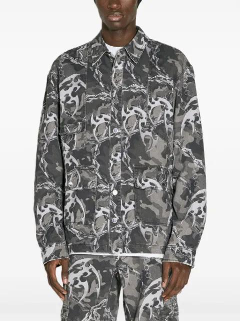 camouflage-print jacket by HAN KJOBENHAVN