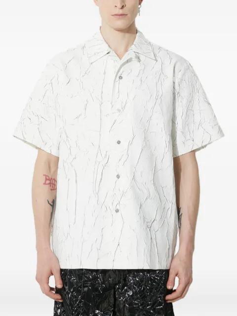 crackle-print short-sleeve shirt by HAN KJOBENHAVN
