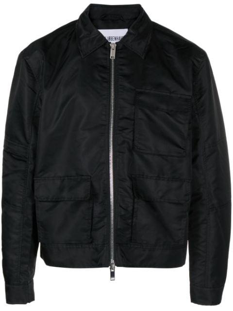 zip-up collared shirt jacket by HAN KJOBENHAVN