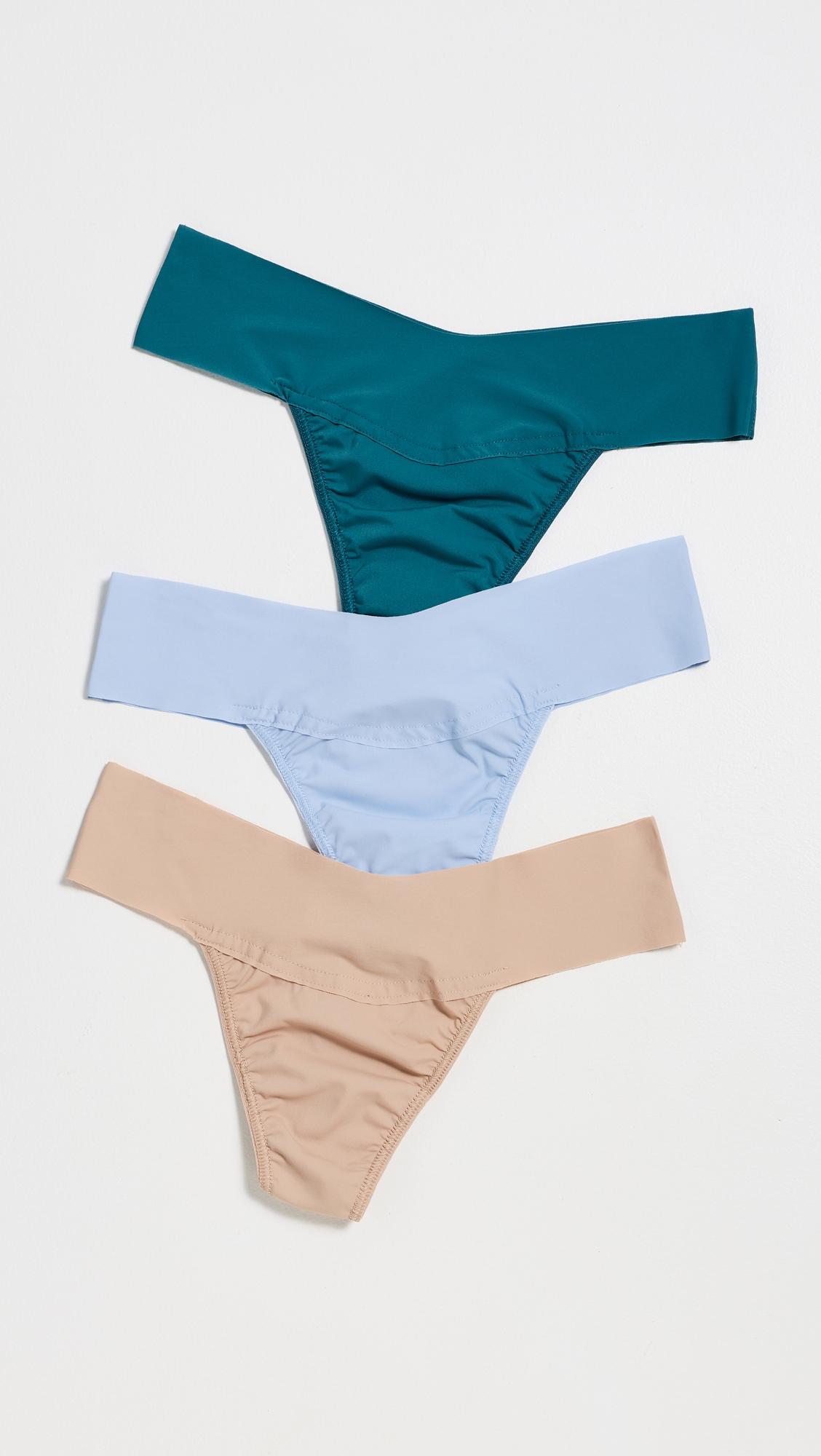 Breathe Natural Rise Thong 3 Pack by HANKY PANKY
