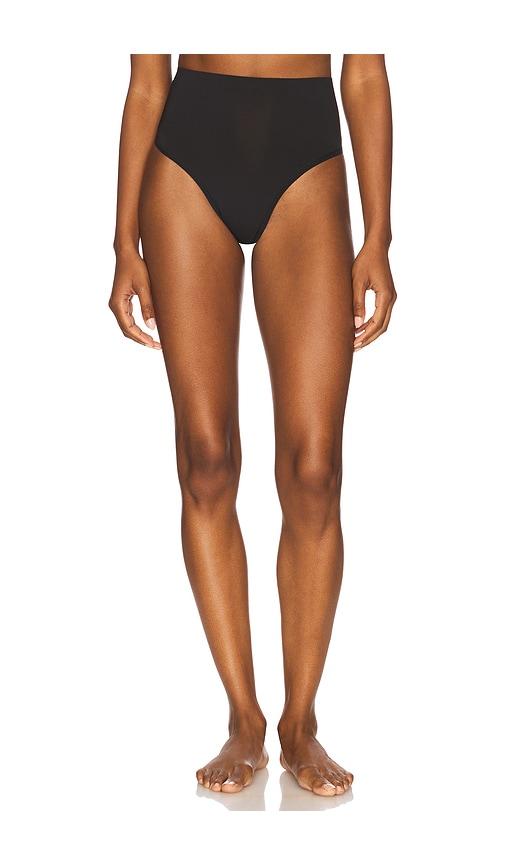 Hanky Panky Body Midrise Thong in Black by HANKY PANKY
