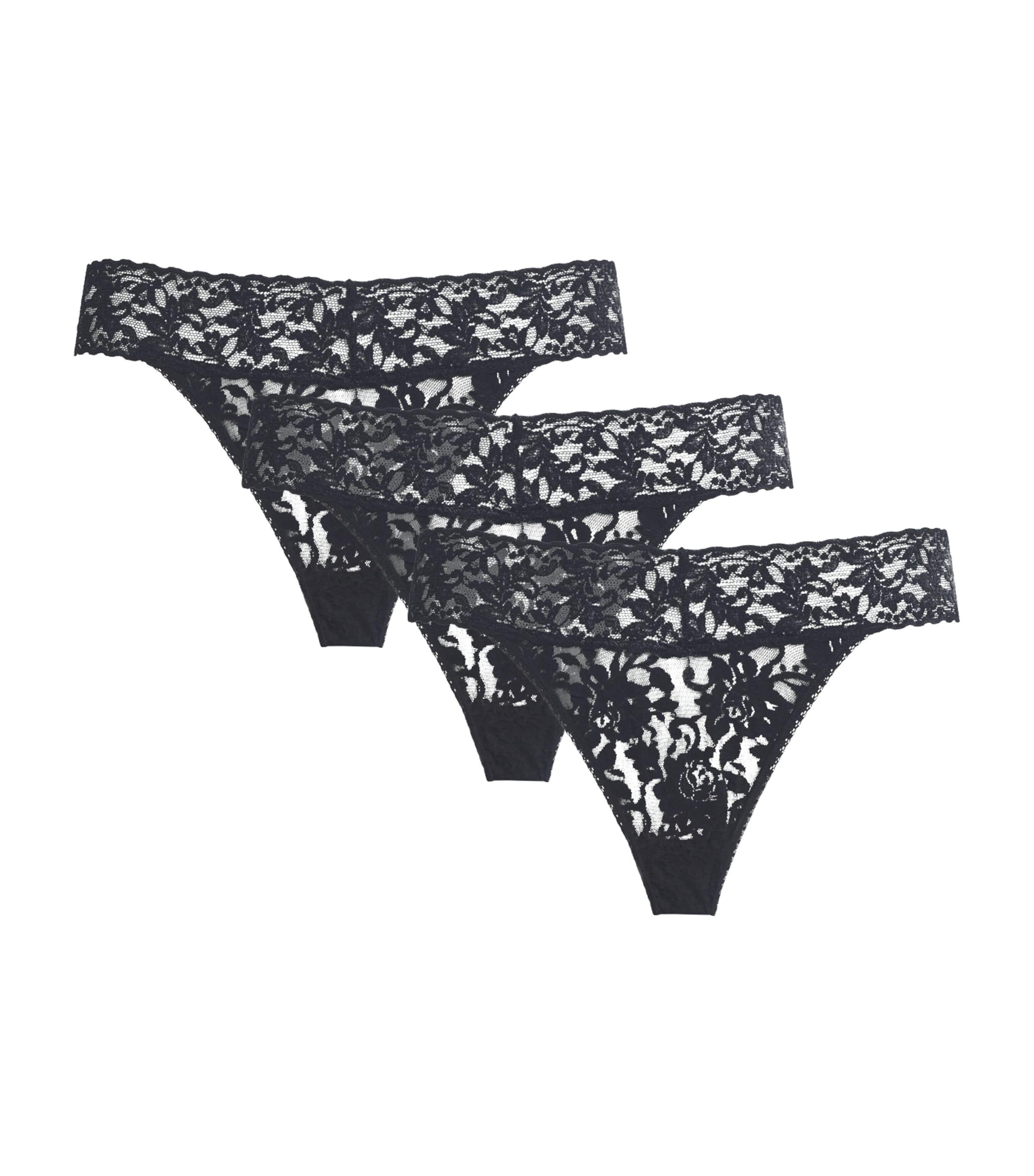 Hanky Panky Lace Low-Rise Thongs (Pack of 3) by HANKY PANKY