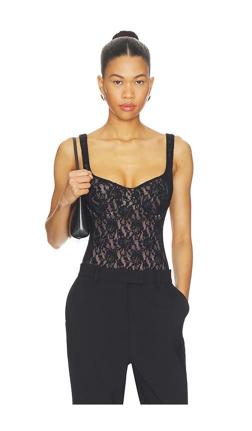 Hanky Panky Signature Lace Underwire Bodysuit in Black by HANKY PANKY
