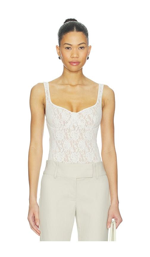 Hanky Panky Signature Lace Underwire Bodysuit in Cream by HANKY PANKY