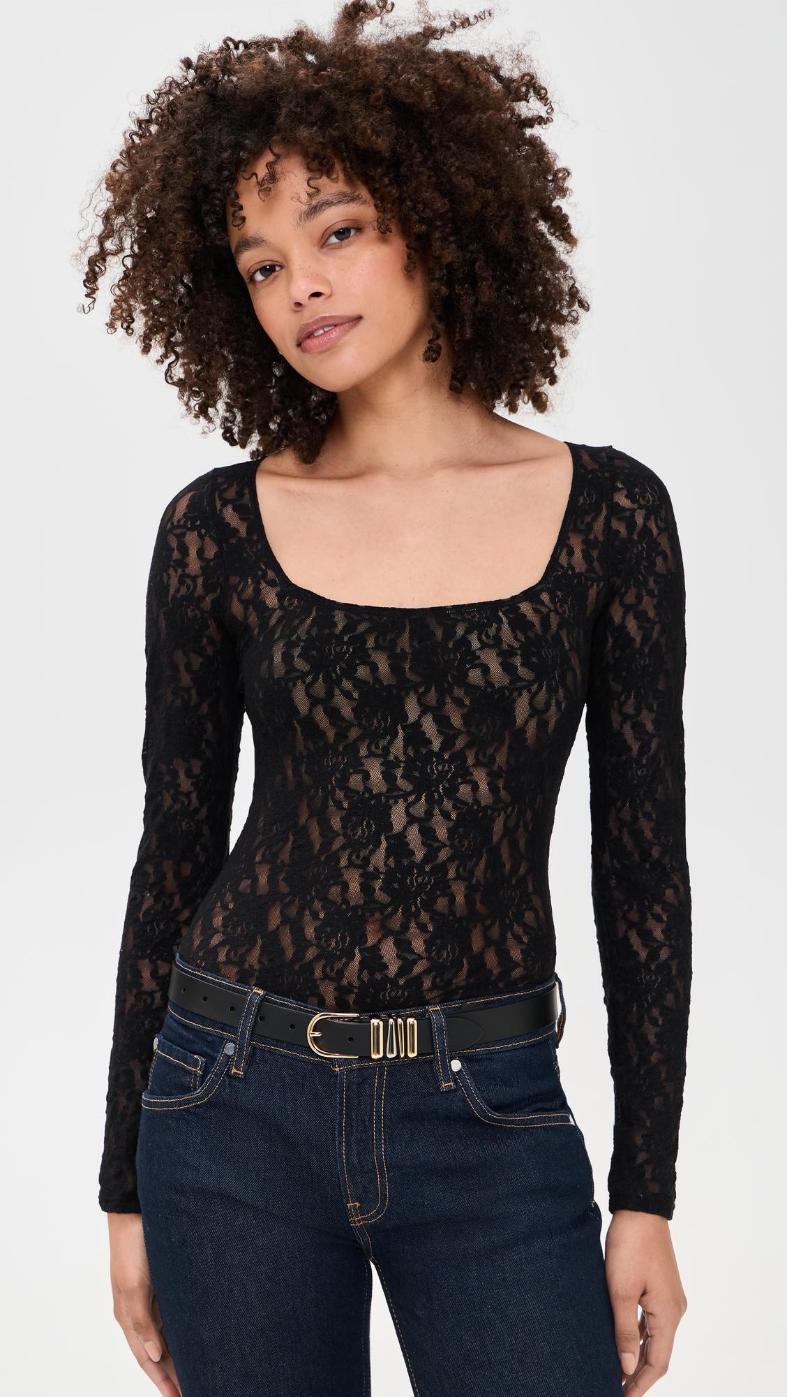 Lace Thong Bodysuit by HANKY PANKY