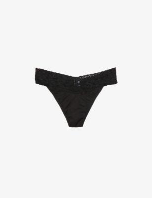 Lace-trim original-rise stretch-cotton thong by HANKY PANKY