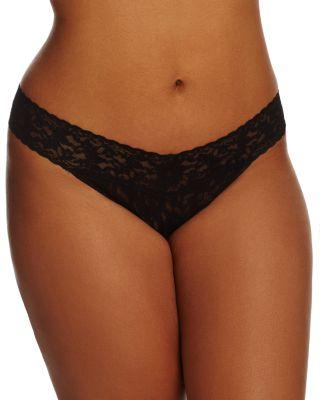 Plus Signature Lace Original Rise Thong by HANKY PANKY