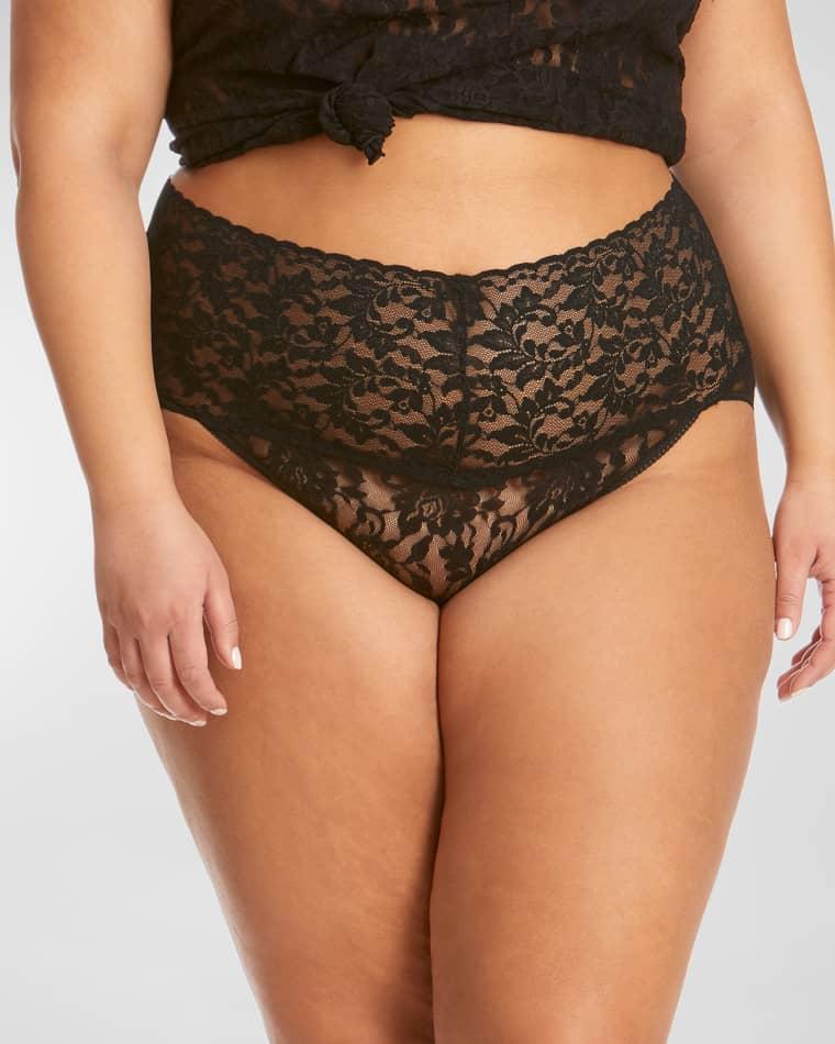 Plus Size Floral Lace V-Kini Briefs by HANKY PANKY