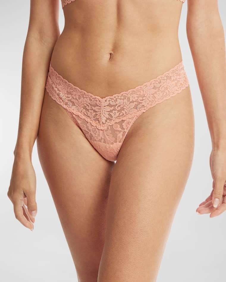 Signature Lace Low-Rise Thong by HANKY PANKY