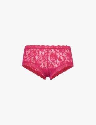 Signature mid-rise lace boy shorts briefs by HANKY PANKY