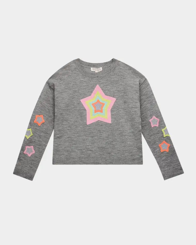 Girl's Star Appliqué Sweatshirt, Size 4-14 by HANNAH BANANA