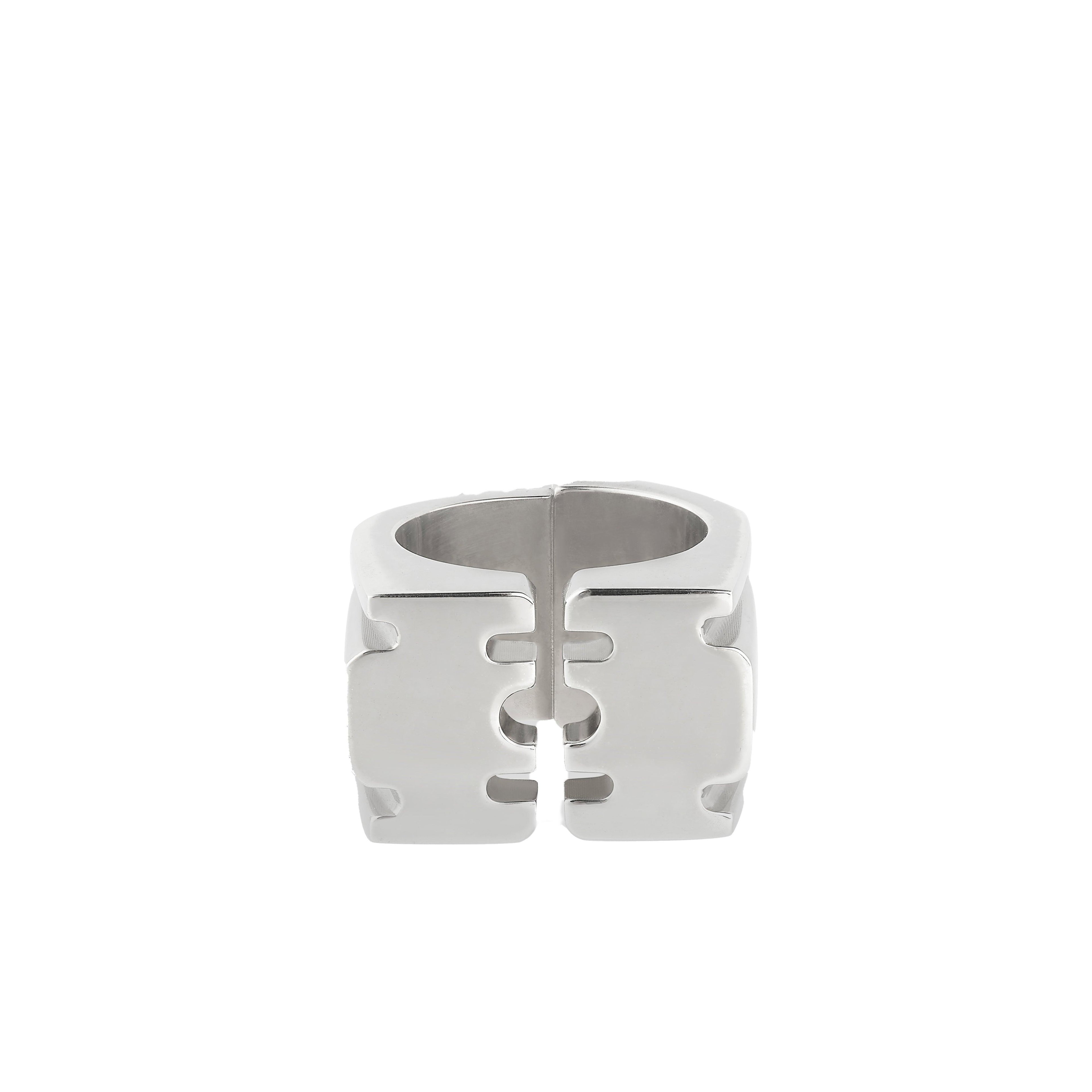 Hannah Martin X Applied Art Forms - Razor Ring Block Silver - (Silver) by HANNAH MARTIN