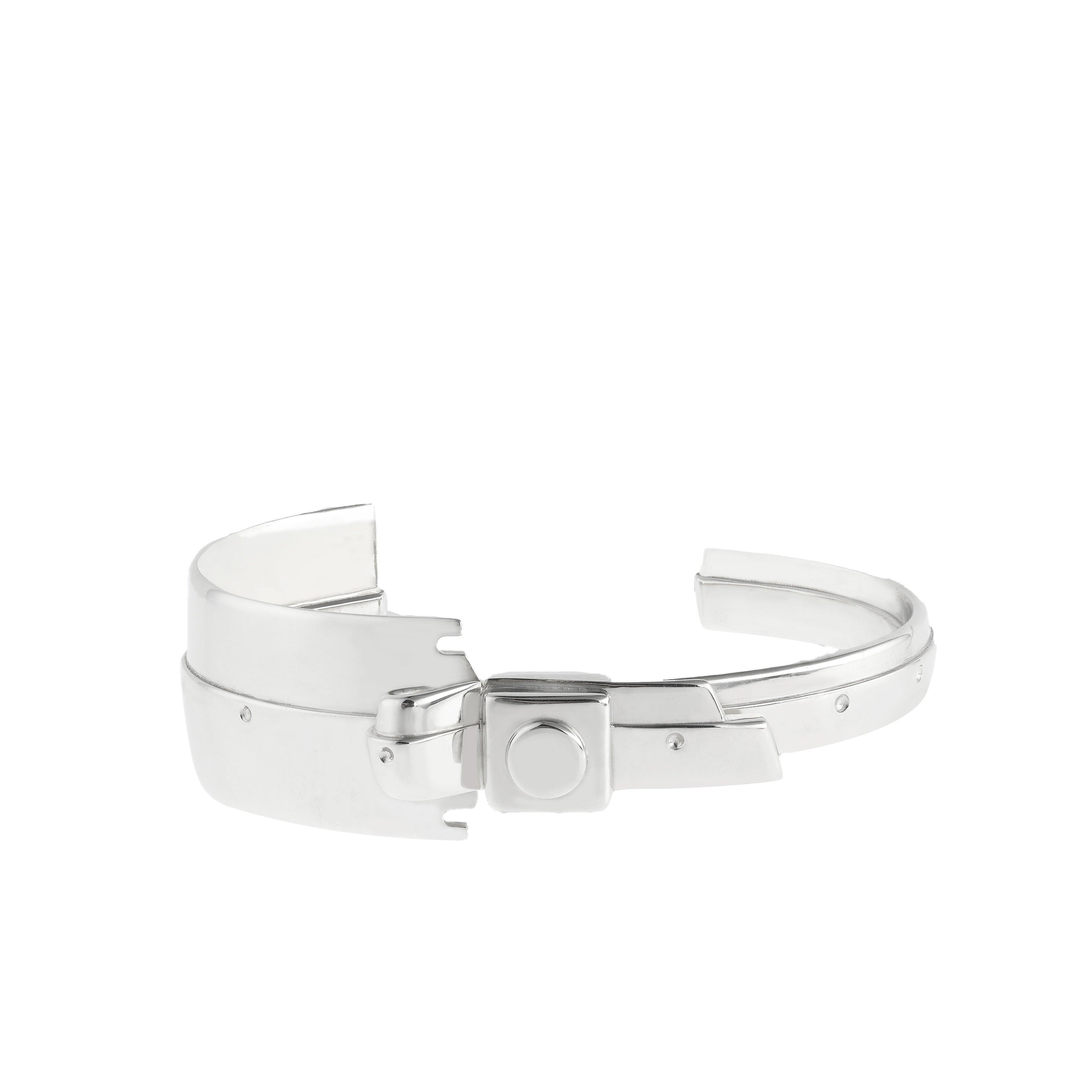Hannah Martin X Applied Art Forms - Razor Wristband Wide - (Silver) by HANNAH MARTIN